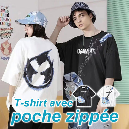 T-shirt avec poche zippée