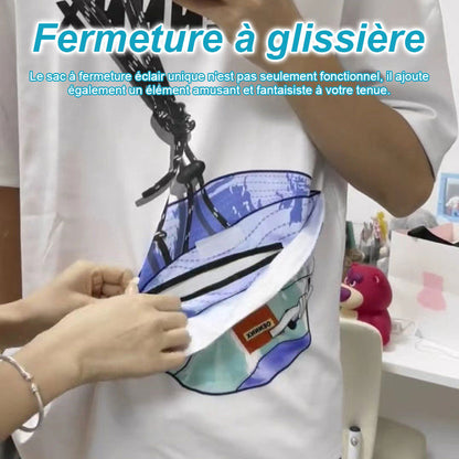 T-shirt avec poche zippée