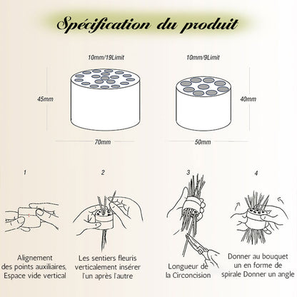 Porte-tiges en spirale pour Ikebana